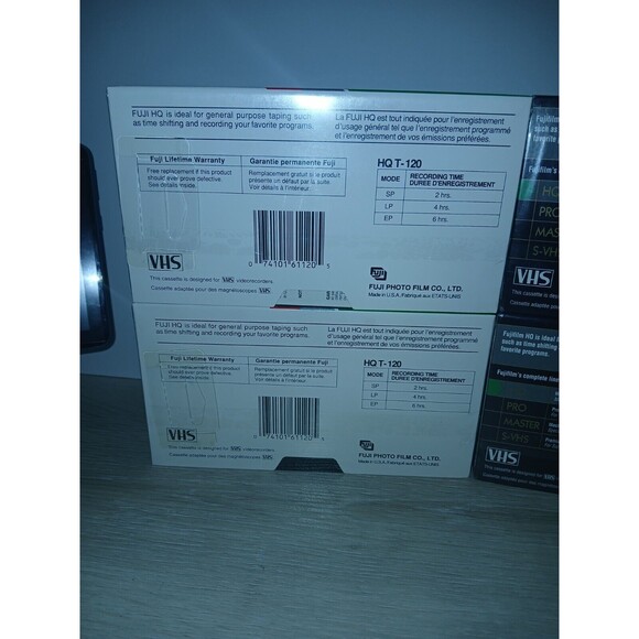 Lot Of 4 Fuji Film VHS Blank Video Tapes 6 hours HQ 120 High Quality USA Made - Picture 7 of 16